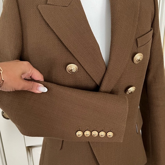 Balmain Brown Blazer Size 42 - Picture 4 of 16